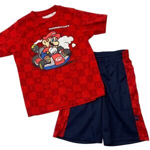 Mario Kart Boys Small 5/6 MarioKart Shirt & Shorts Activewear Set Outfit Kart
